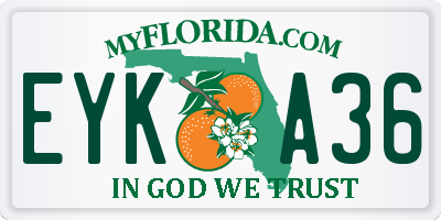 FL license plate EYKA36