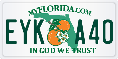 FL license plate EYKA40