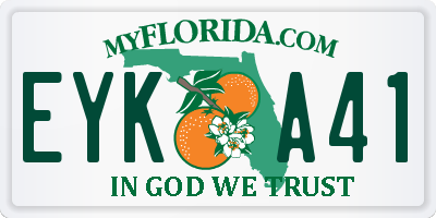 FL license plate EYKA41