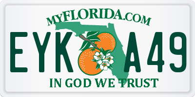 FL license plate EYKA49
