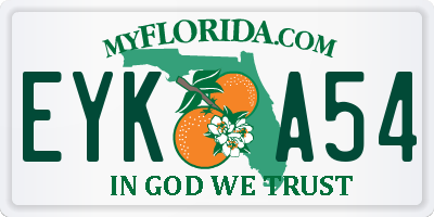 FL license plate EYKA54