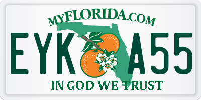 FL license plate EYKA55
