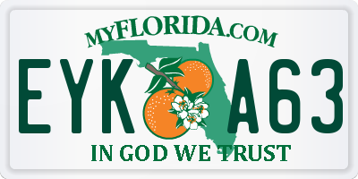 FL license plate EYKA63