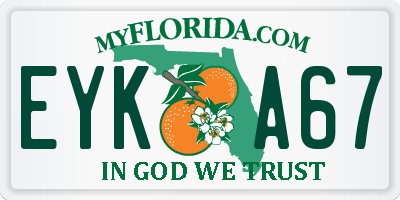 FL license plate EYKA67