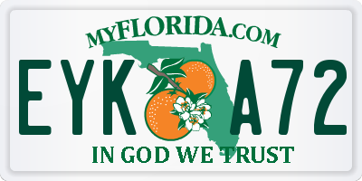 FL license plate EYKA72