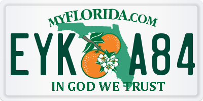 FL license plate EYKA84