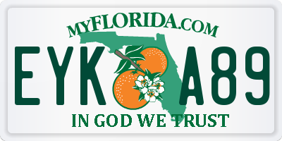 FL license plate EYKA89
