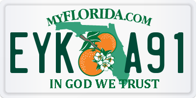 FL license plate EYKA91