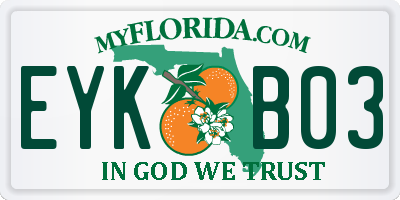 FL license plate EYKB03