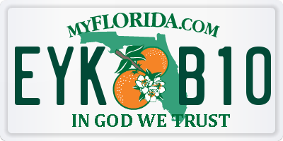 FL license plate EYKB10