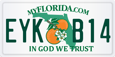 FL license plate EYKB14