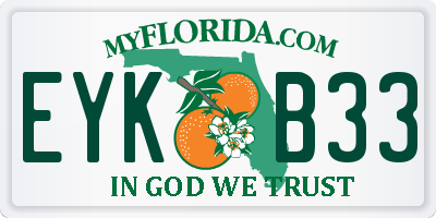FL license plate EYKB33