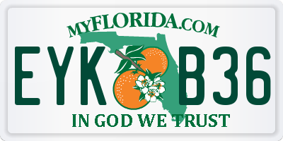 FL license plate EYKB36