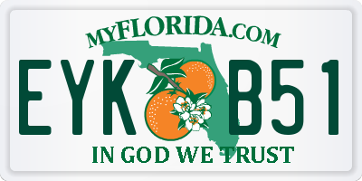 FL license plate EYKB51