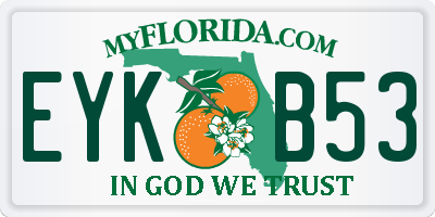 FL license plate EYKB53