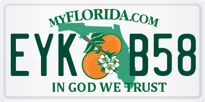 FL license plate EYKB58