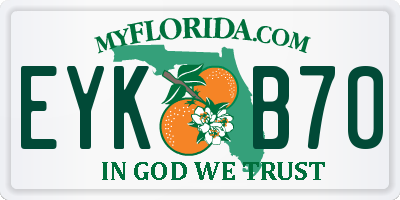 FL license plate EYKB70