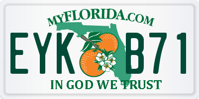 FL license plate EYKB71