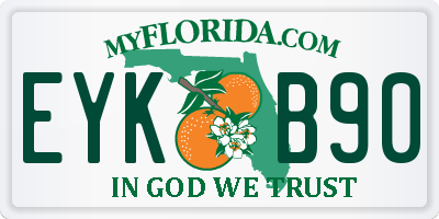 FL license plate EYKB90