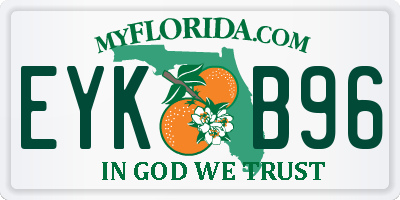 FL license plate EYKB96