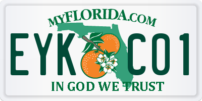 FL license plate EYKC01