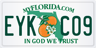 FL license plate EYKC09