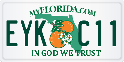 FL license plate EYKC11