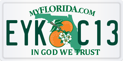 FL license plate EYKC13