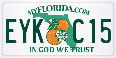 FL license plate EYKC15