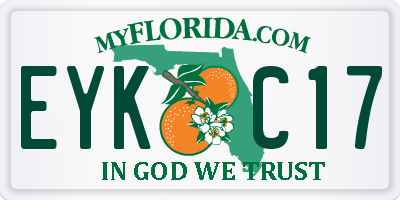 FL license plate EYKC17