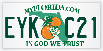 FL license plate EYKC21