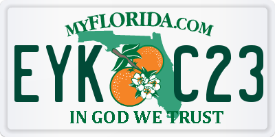 FL license plate EYKC23