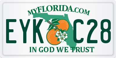 FL license plate EYKC28