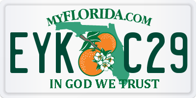 FL license plate EYKC29