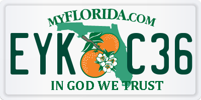 FL license plate EYKC36