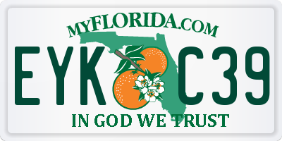 FL license plate EYKC39