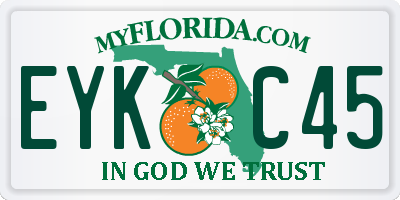 FL license plate EYKC45