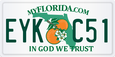 FL license plate EYKC51