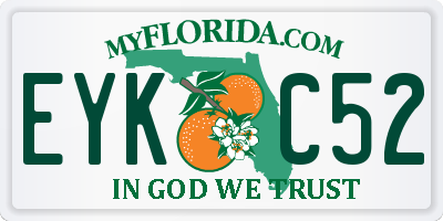 FL license plate EYKC52