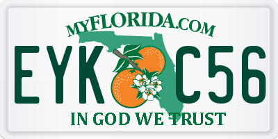 FL license plate EYKC56