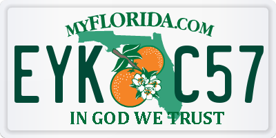 FL license plate EYKC57