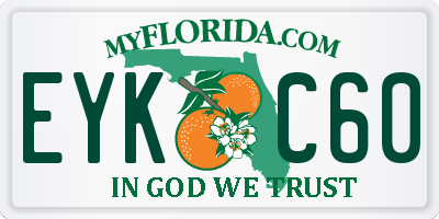 FL license plate EYKC60
