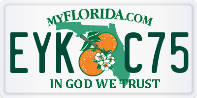 FL license plate EYKC75