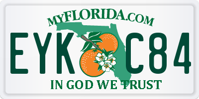 FL license plate EYKC84