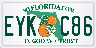 FL license plate EYKC86