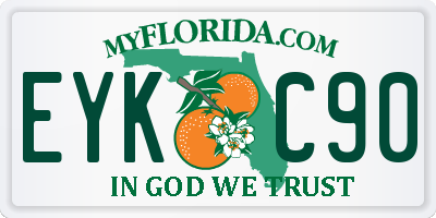 FL license plate EYKC90