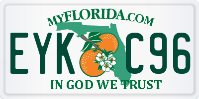 FL license plate EYKC96