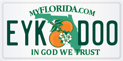 FL license plate EYKD00