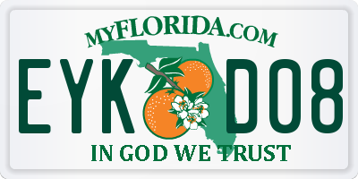 FL license plate EYKD08