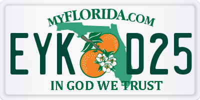 FL license plate EYKD25